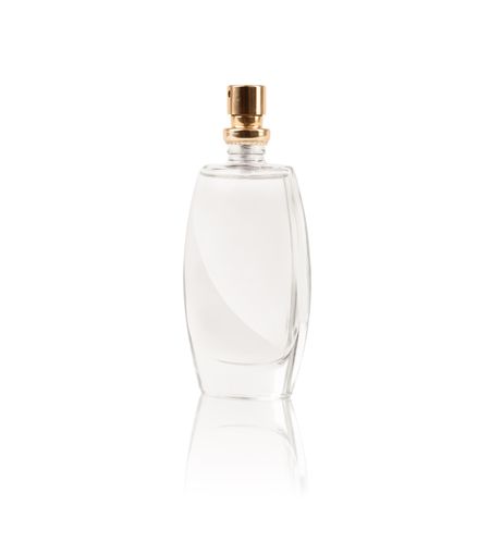 women's perfume in beautiful bottle isolated