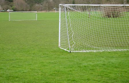 Football goals on a park