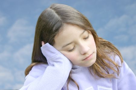 Lovely little girl sleeping