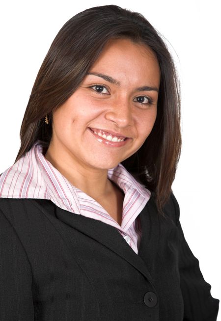 friendly-business-woman-latin-american-girl-1743950 friendly business woman - latin american girl over white