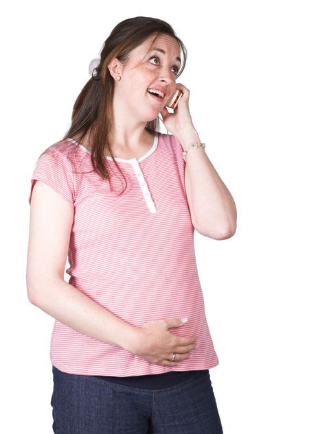 pregnancy news - cell phone over white