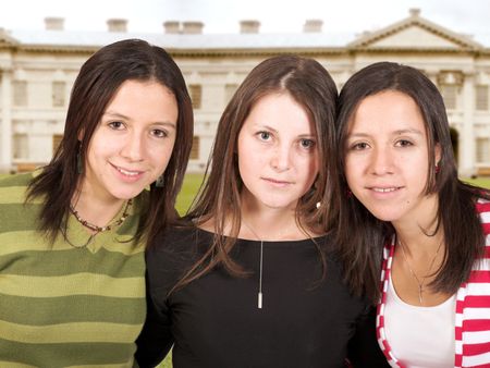 beautiful female students at university