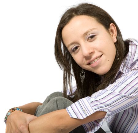 casual-female-portrait-white-1953130 Casual Female Portrait over white