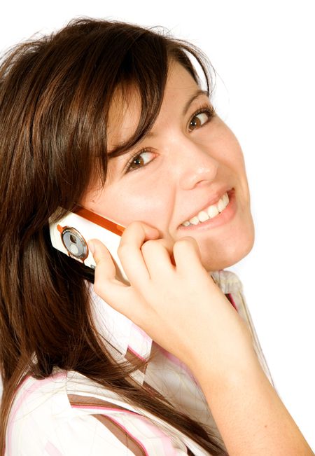 beautiful-girl-talking-phone-white-1972238 beautiful girl talking on the phone over white