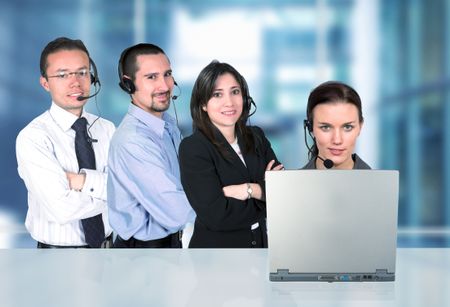 business customer service representatives in an office
