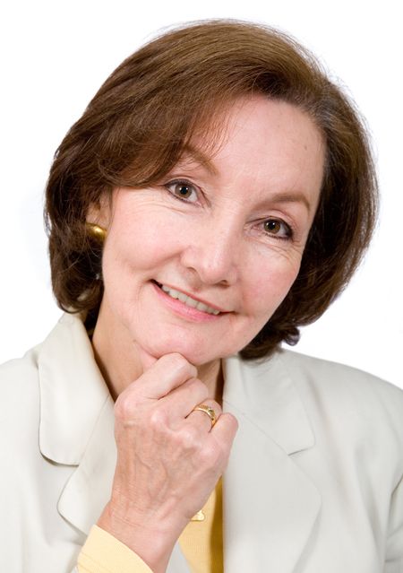business woman portrait over a white background