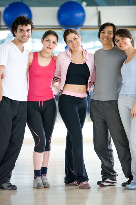 group of people at the gym portrait