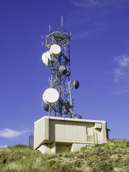 Communications tower in Steptoe Butte State Park in eastern Washington, USA