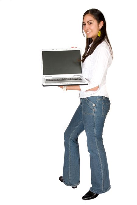 girl-displaying-laptop-white-background-2027097 girl displaying a laptop over a white background