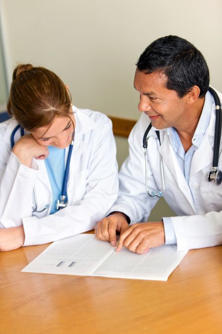 doctors in a hospital during a meeting