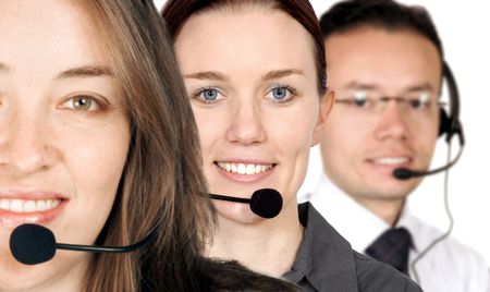 business support team over a white background