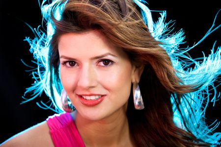 elegant-fashion-woman-portrait-smiling-isolated-20703127 elegant or fashion woman portrait smiling isolated over a black background