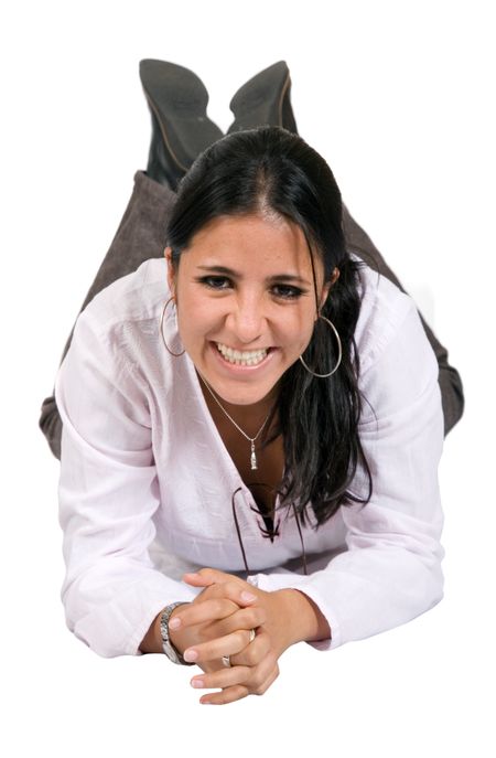 beautiful-girl-floor-white-background-2079731 beautiful Girl on the floor over a white background