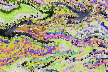 Wavy crystallized abstract of flowers in spring with a mosaic effect