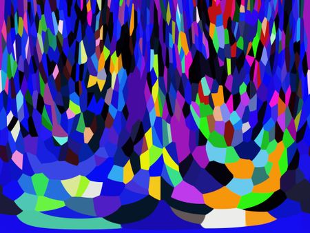 Kaleidoscopic crystallized abstract in celebration of color