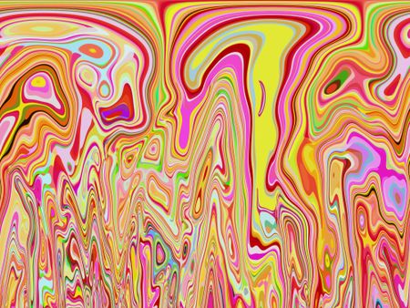 Psychedelic abstract with tropical colors