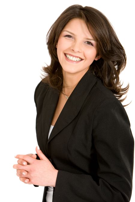 isolated business woman over a white background