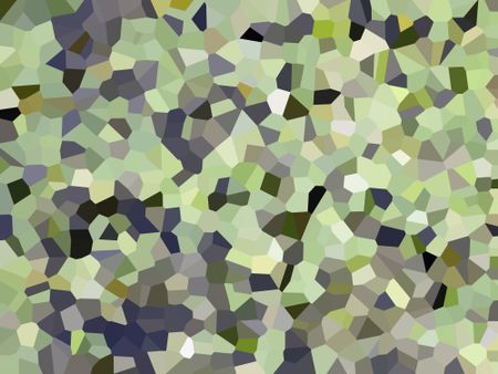 Crystallized greenish abstract with stained-glass effect
