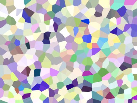 Bright multicolored abstract with crystallized shapes in a variety of pastels