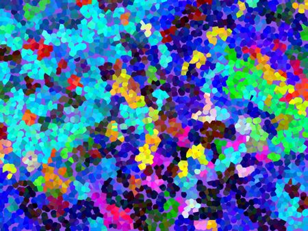 Pointillist abstract of garden colors in summer