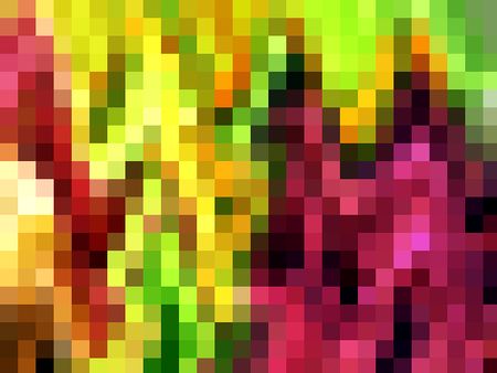 Mosaic abstract with warm colors of summer