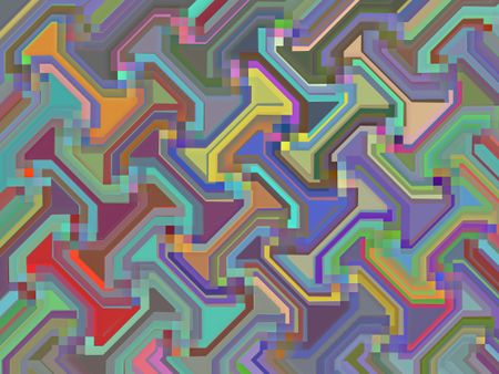 Multicolored abstract with maze effect