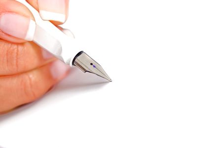 business hand and pen signing a contract