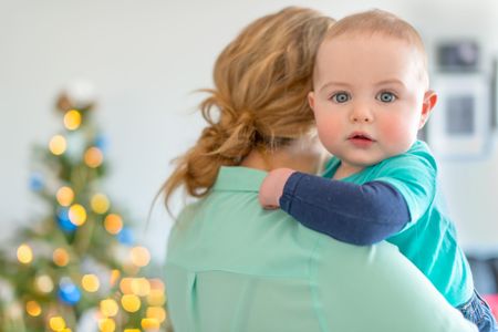 Cute baby waiting for Christmas