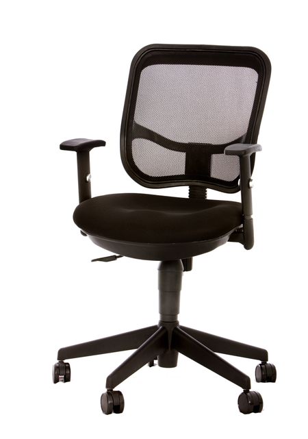 black office chair isolated over a white background