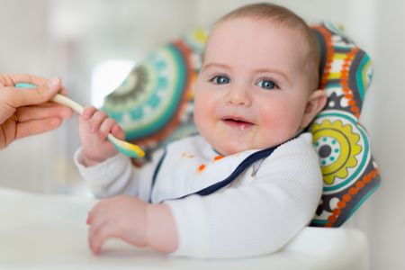 cute-baby-eating-puree-218273518 Cute baby eating puree