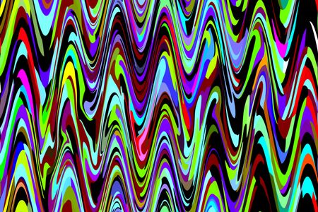 Bold wavy multicolored abstract