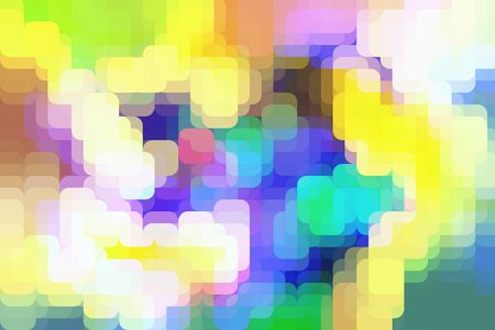 Abstract celebration of color with squares with rounded corners and overlapping for partial 3-D effect