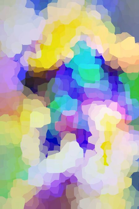 Crystallized varicolored abstract illustration