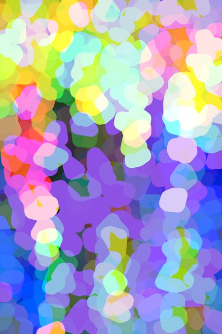 Bright multicolored abstract illustration with subtle three-dimensional effect for holiday, urban, celebratory, and other themes