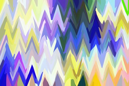 Parti-colored zigzag abstract illustration with pointed peaks