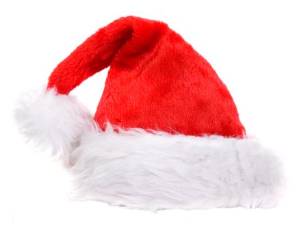 christmas hat over white - nice and bulky so you can place it on a persons head -