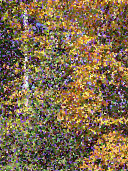 Pointillized multicolored abstract of fall foliage in northern Michigan, USA
