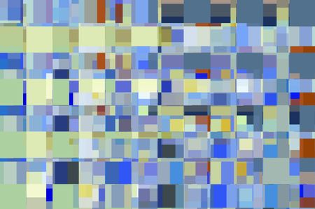Abstract multicolored mosaic with urban motif