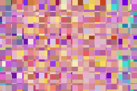 Kaleidoscopic mosaic abstract with a grid of squares that contain rectangles of various colors for a look of urban multiplicity
