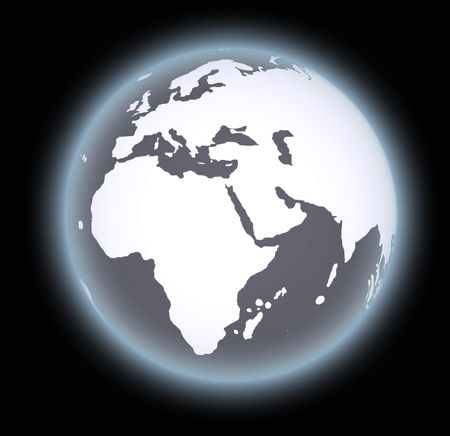 world map globe over a dark background