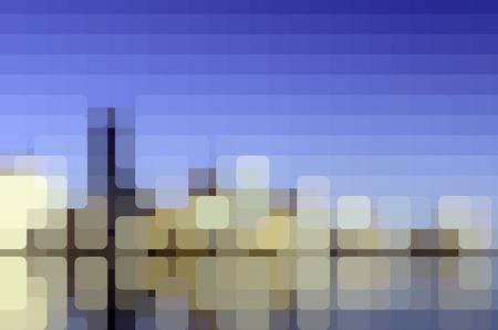 Abstract mosaic of city skyline for illustration and background