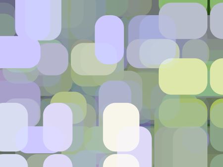 Abstract of city lights, with rounded pastel rectangles overlapping for 3-D effect