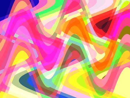 Festive wavy abstract with rollercoaster swoops of carnival color