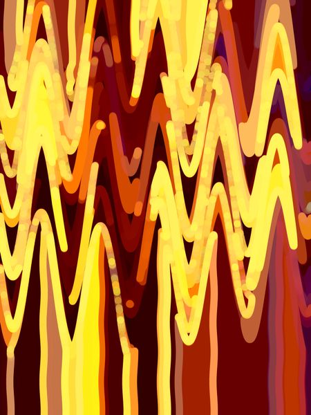 Abstract illustration of zigzag holiday lights