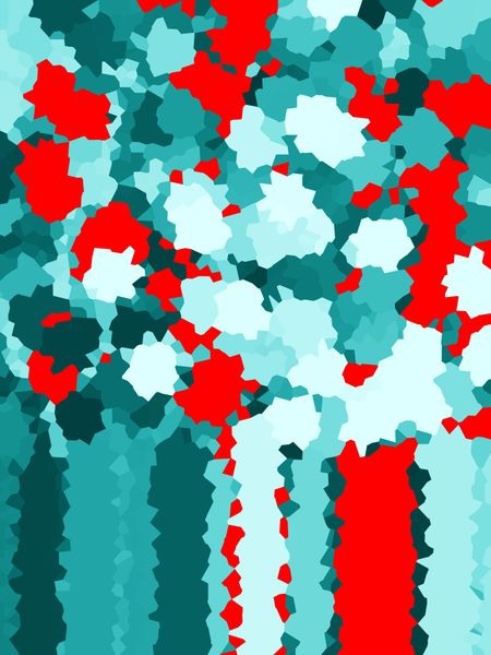Crystallized holiday abstract of irregular polygons
