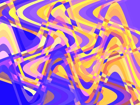 Abstract of overlapping sine waves with tropical colors