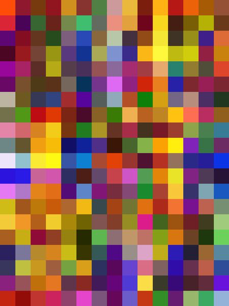 Two-dimensional multicolored mosaic abstract for decoration and background