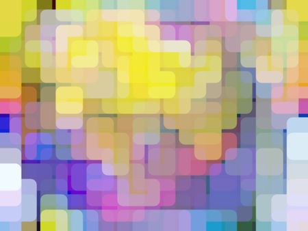 Abstract of city lights of various colors overlapping on a grid