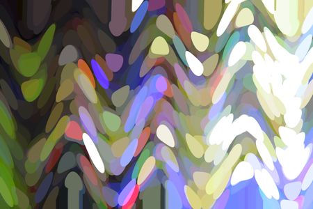 Multicolored abstract of solid polygons, some in the shape of teardrops, for decoration and background