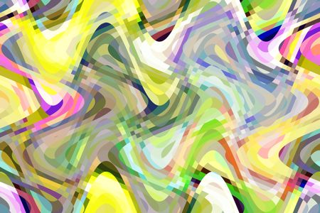 Festive abstract of kaleidoscopically multicolored crisscrossing sine waves with checkered areas of intersection